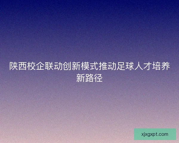 陕西校企联动创新模式推动足球人才培养新路径 陕西校企联动创新模式推动足球人才培养新路径